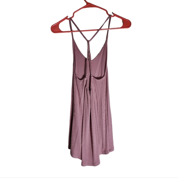 Naked Zebra Mauve Spaghetti Strap Blouse, Size Small - Picture 2 of 3